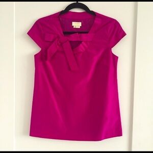 Kate Spade Silk Bow Tied Top XS NWOT